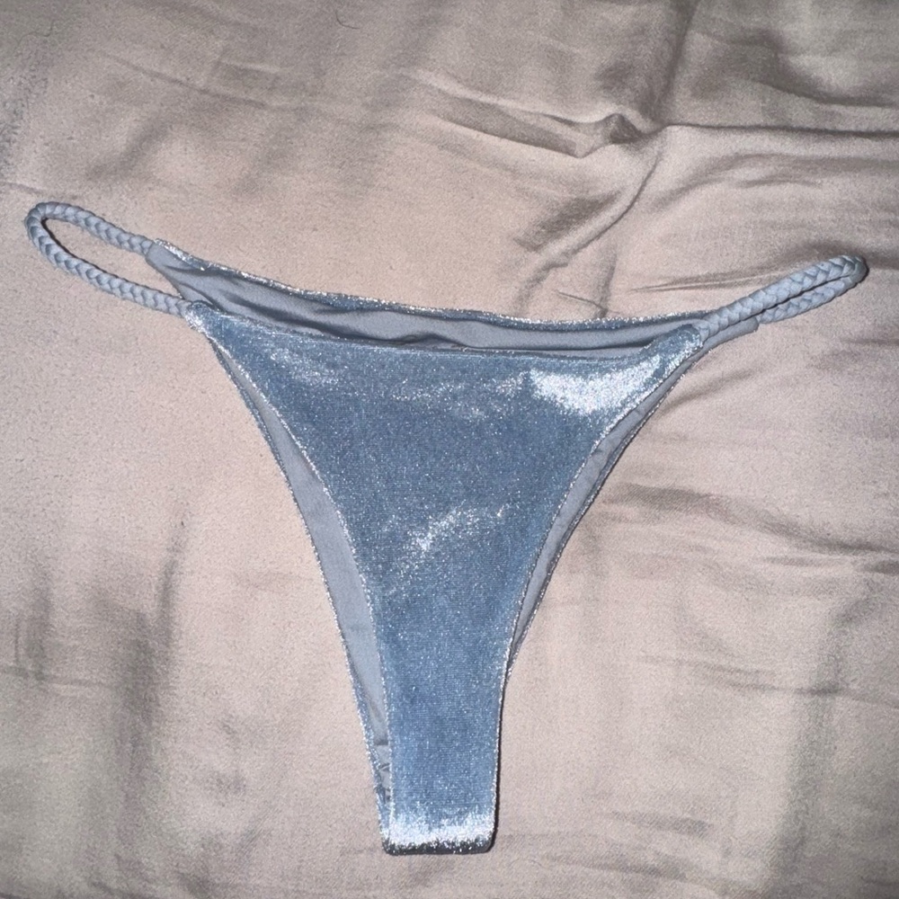 Frankie's Bikinis Blue Bikini Bottom